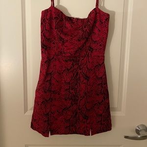 Reformation Rattlesnake Red Mini Dress